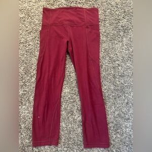 Athleta Maroon Workout Leggings